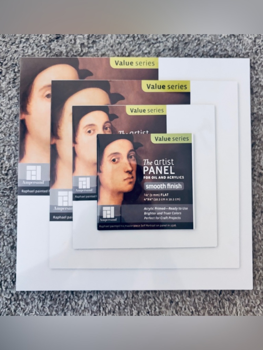 NWT “AMPERSAND”( 4 ) The Artist Panel’ primed for oil & acrylics Smooth finish🤍